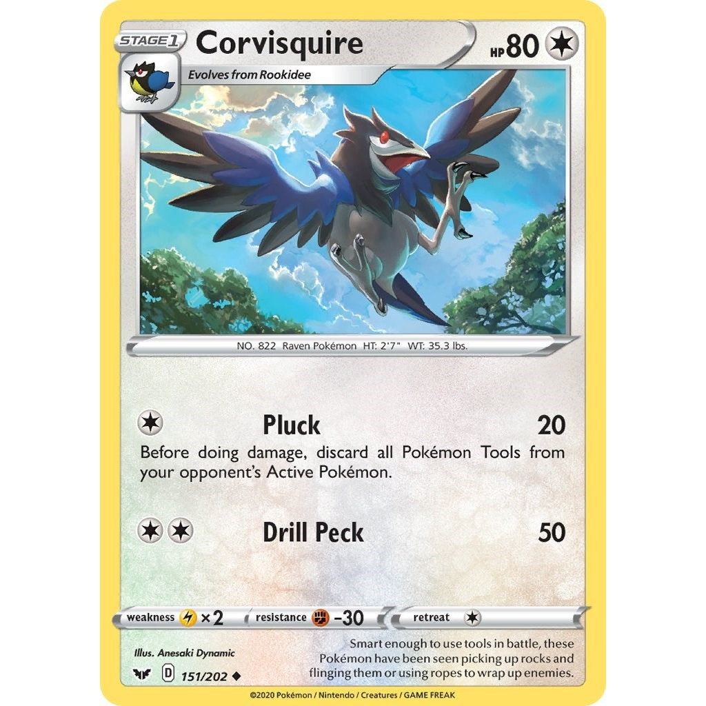 Image for Corvisquire (151/202) (SWSH01) - Pokemon