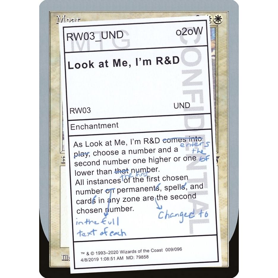 Image for Look at Me, I'm R&D (9) (UND) - Magic: The Gathering