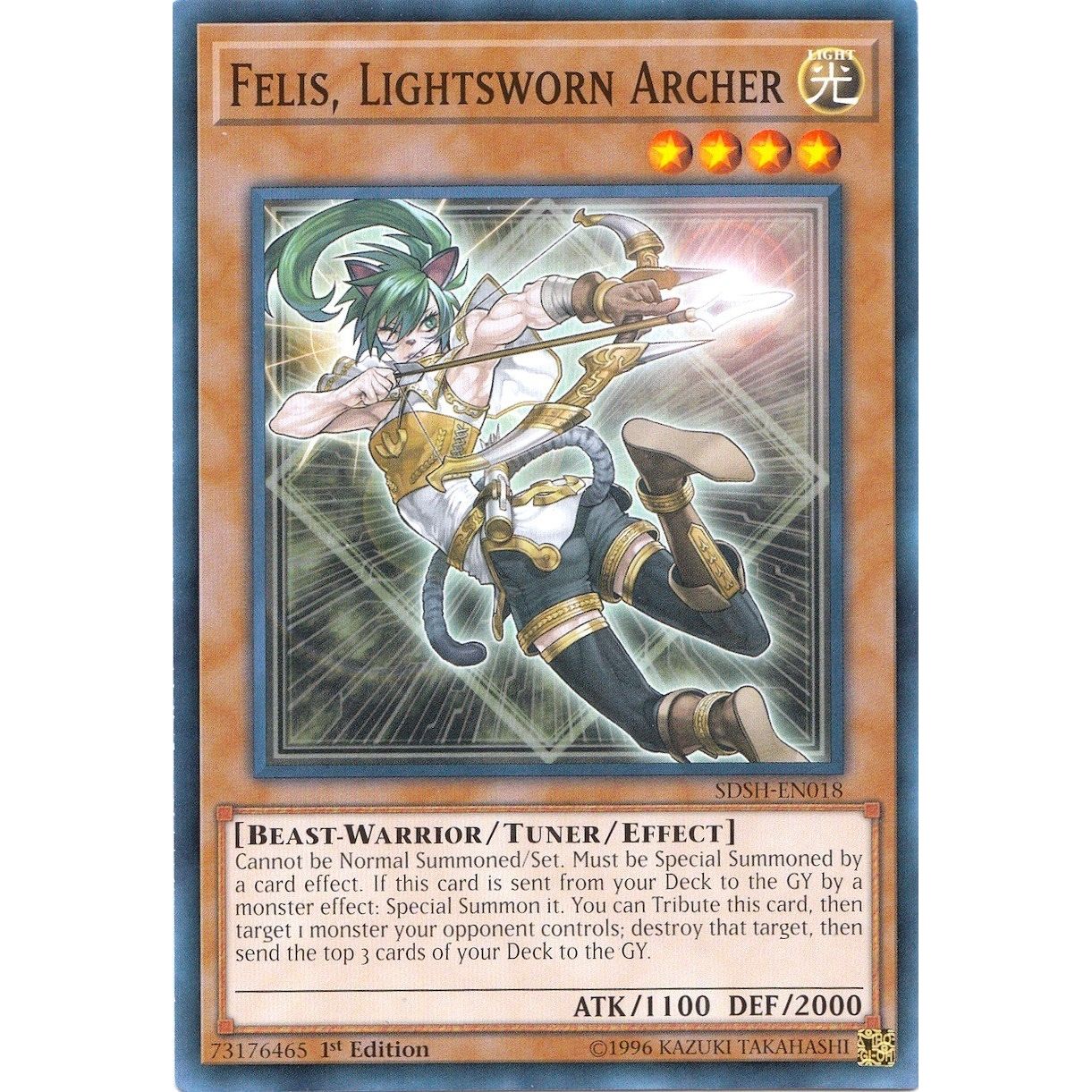 Image for Felis, Lightsworn Archer (SDSH-EN018) (SDSH) - YuGiOh