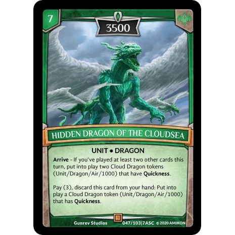 Image for Hidden Dragon of the Cloudsea (ASC-047) (ASC) - Argent Saga TCG