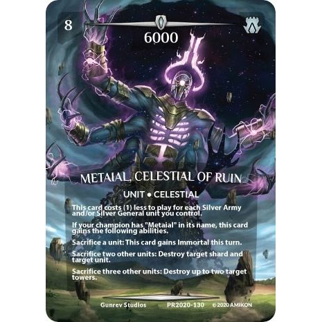 Image for Metaial, Celestial of Ruin (Serial Numbered) (PR2020-130) (PR) - Argent Saga TCG