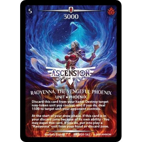 Image for Raoyenna, the Vengeful Phoenix (Full Art) (PR2020-162) (PR) - Argent Saga TCG