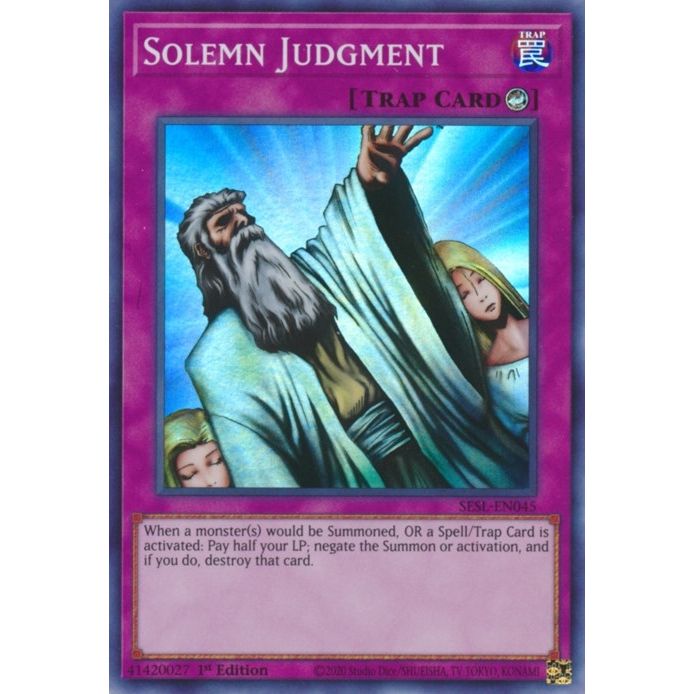 Image for Solemn Judgment (SESL-EN045) (SESL) - YuGiOh