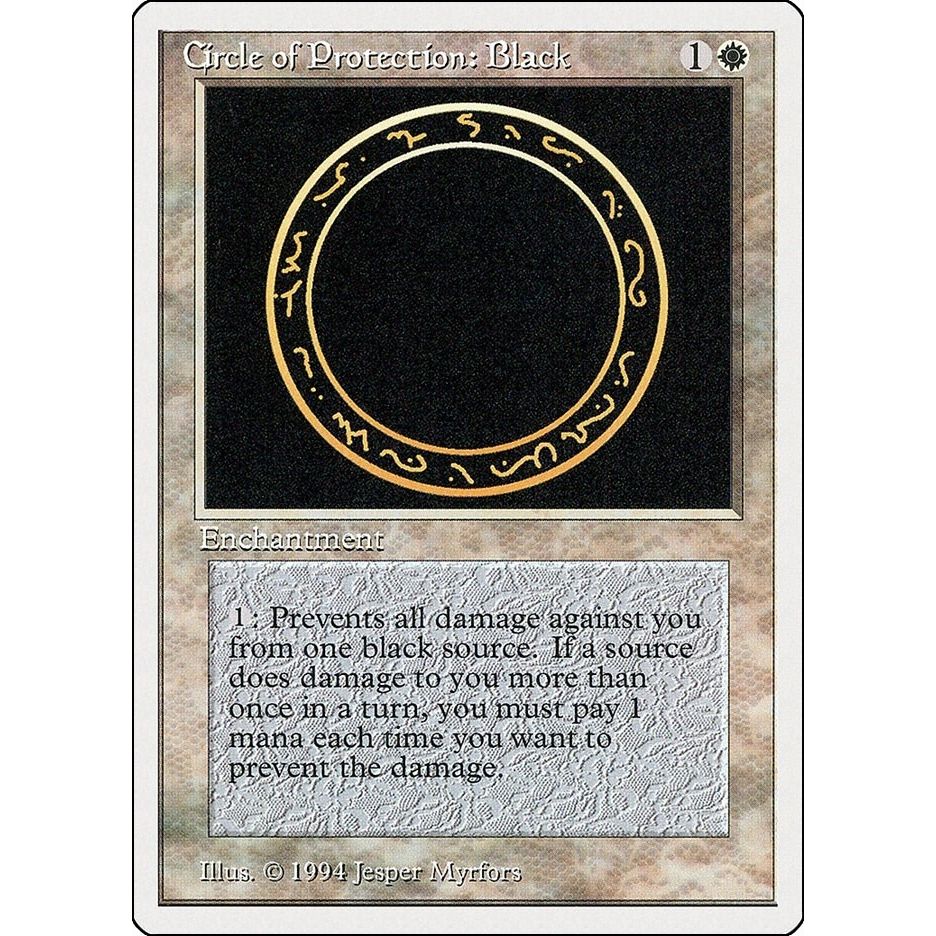 Image for Circle of Protection: Black (9) (SUM) - Magic: The Gathering