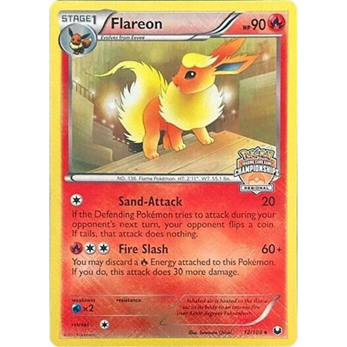 Image for Flareon - 12/108 (Regional Championships) (012/108) (PR) - Pokemon