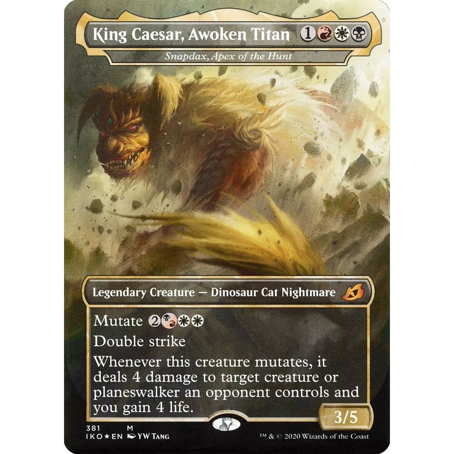 Image for King Caesar, Awoken Titan - Snapdax, Apex of the Hunt (381) (IKO) - Magic: The Gathering