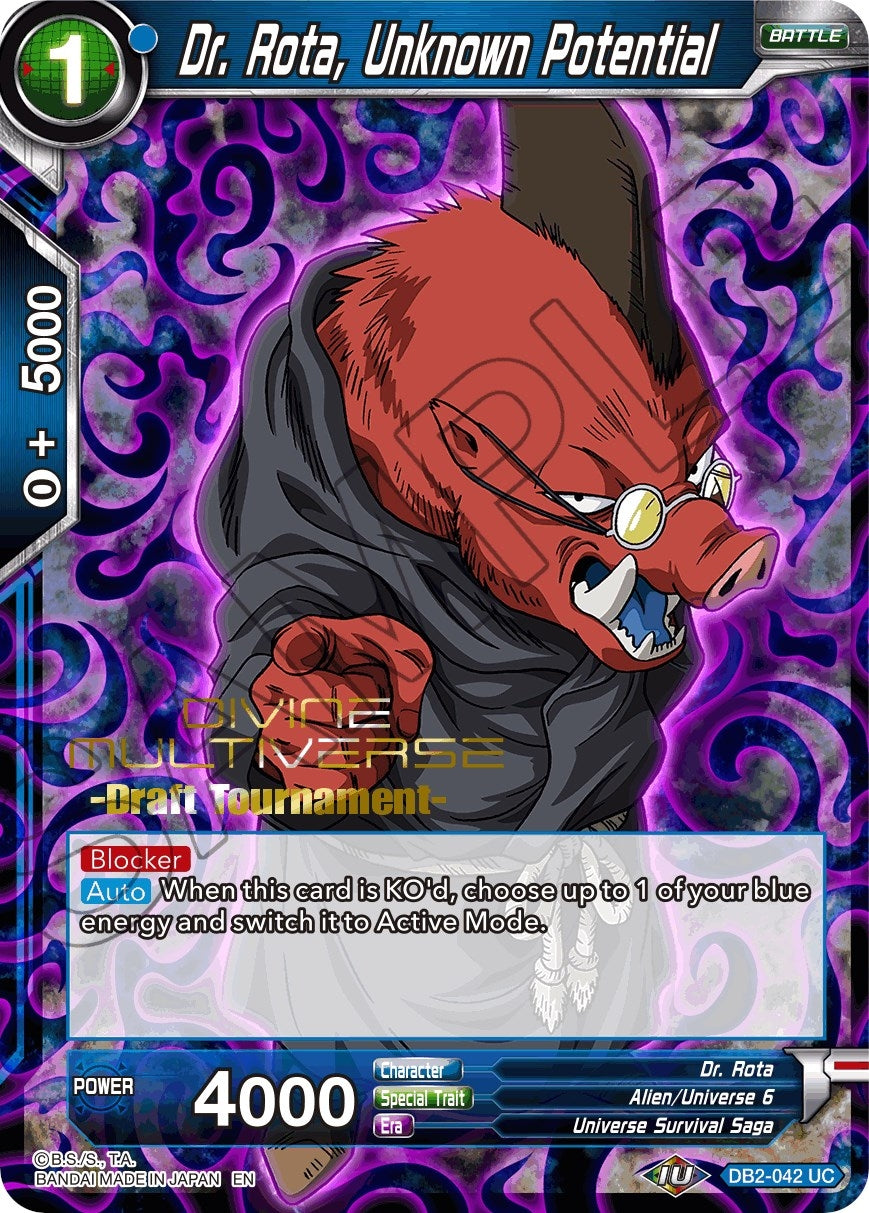 Image for Dr. Rota, Unknown Potential (Divine Multiverse Draft Tournament) (DB2-042) (TPR) - Dragon Ball Super: Masters