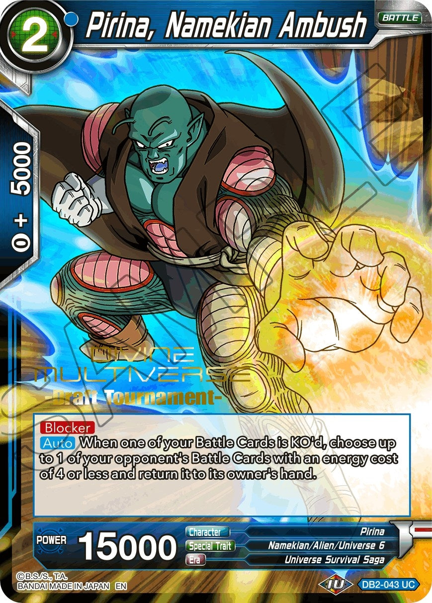 Image for Pirina, Namekian Ambush (Divine Multiverse Draft Tournament) (DB2-043) (TPR) - Dragon Ball Super: Masters