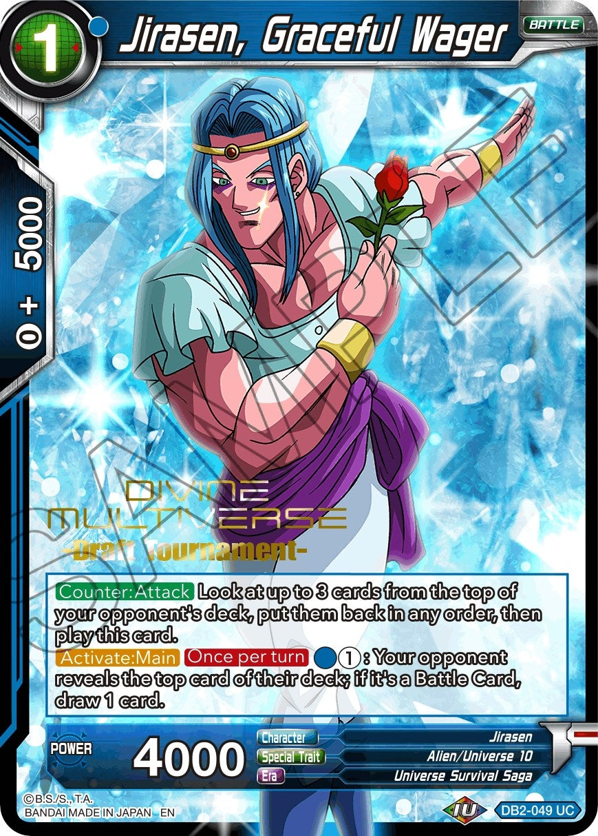 Image for Jirasen, Graceful Wager (Divine Multiverse Draft Tournament) (DB2-049) (TPR) - Dragon Ball Super: Masters