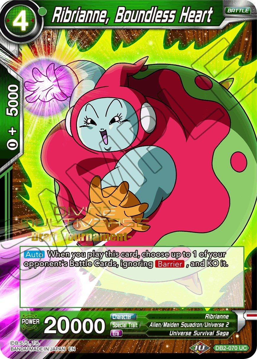 Image for Ribrianne, Boundless Heart (Divine Multiverse Draft Tournament) (DB2-070) (TPR) - Dragon Ball Super: Masters