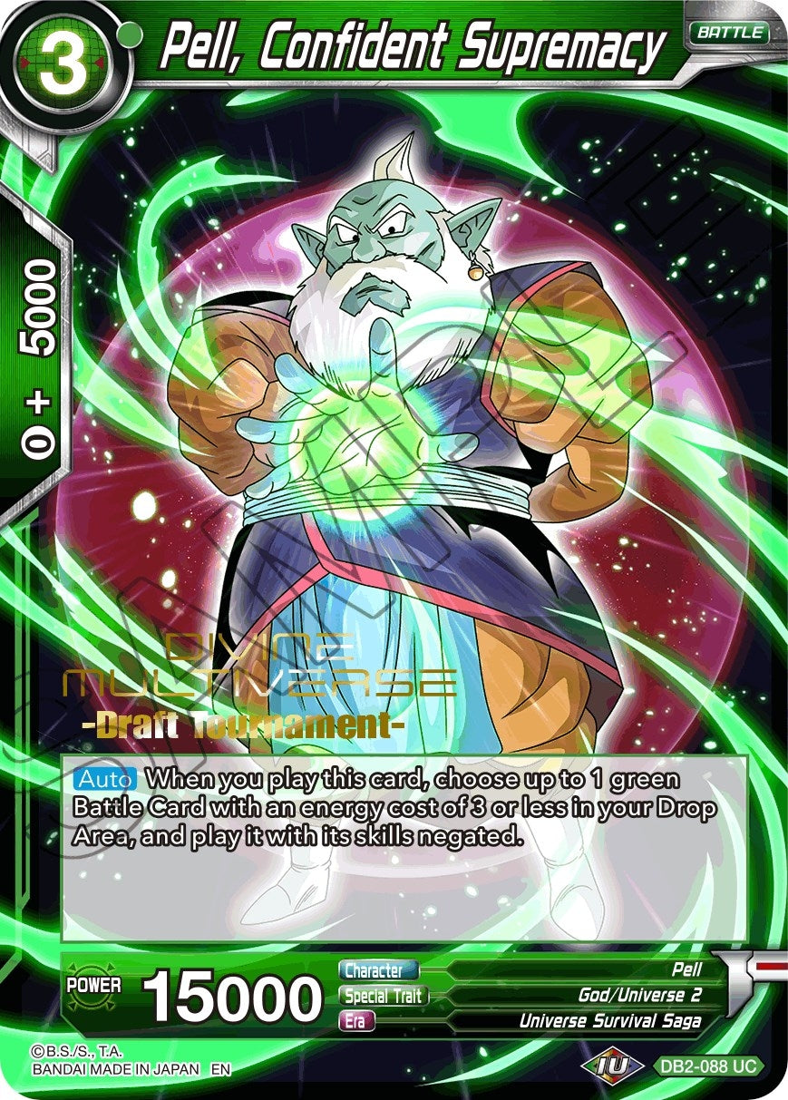 Image for Pell, Confident Supremacy (Divine Multiverse Draft Tournament) (DB2-088) (TPR) - Dragon Ball Super: Masters