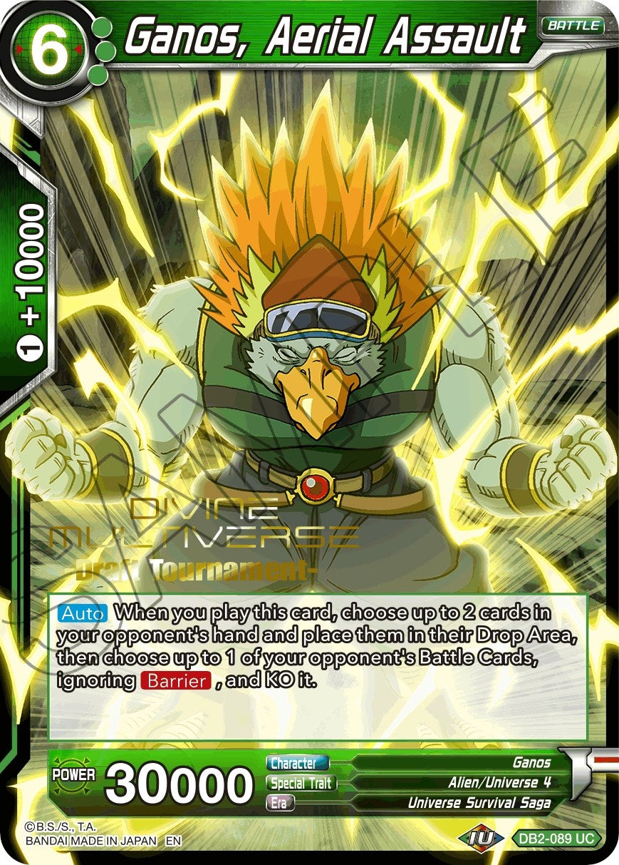 Image for Ganos, Aerial Assault (Divine Multiverse Draft Tournament) (DB2-089) (TPR) - Dragon Ball Super: Masters