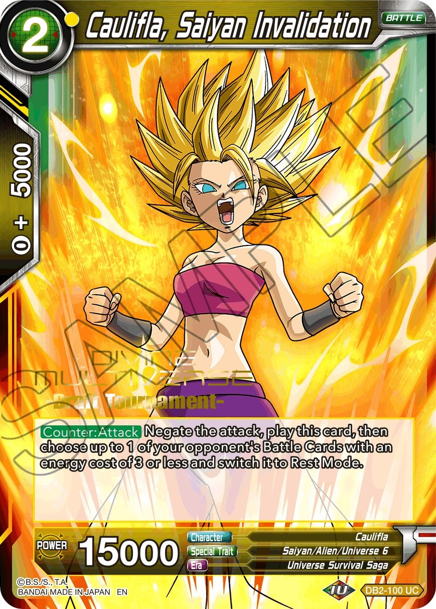Image for Caulifla, Saiyan Invalidation (Divine Multiverse Draft Tournament) (DB2-100) (TPR) - Dragon Ball Super: Masters