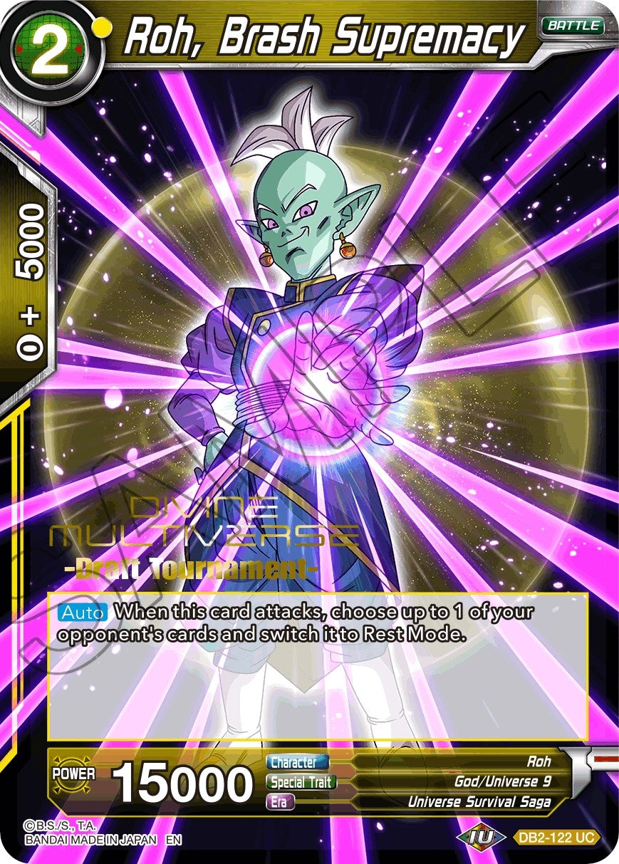 Image for Roh, Brash Supremacy (Divine Multiverse Draft Tournament) (DB2-122) (TPR) - Dragon Ball Super: Masters