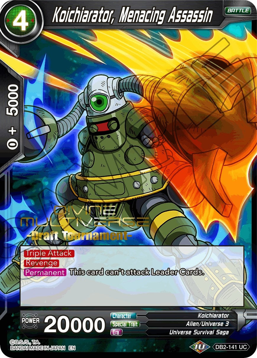Image for Koichiarator, Menacing Assassin (Divine Multiverse Draft Tournament) (DB2-141) (TPR) - Dragon Ball Super: Masters