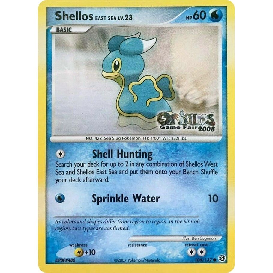 Image for Shellos East Sea - 106/132 (Origins Game Fair 2008) (106/132) (PR) - Pokemon