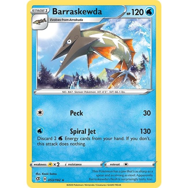 Image for Barraskewda (053/192) (SWSH02) - Pokemon