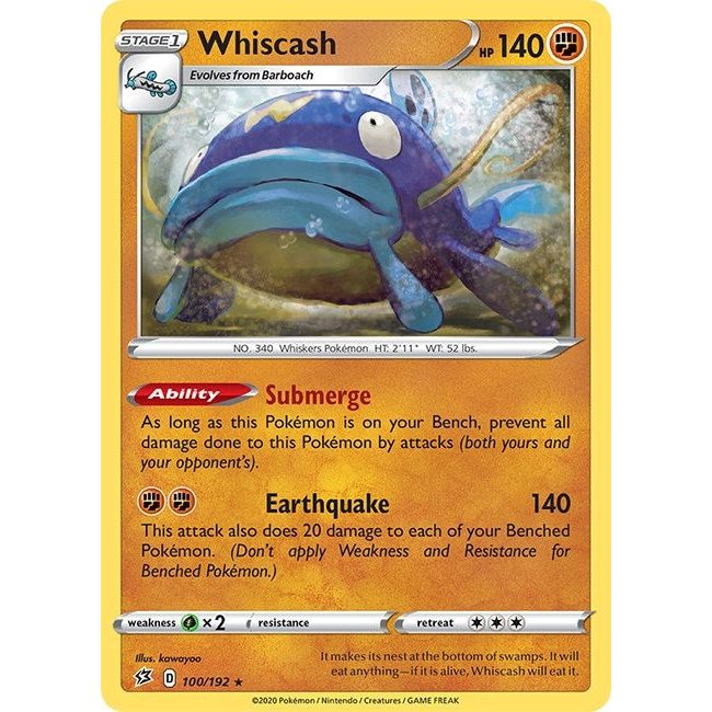 Image for Whiscash (100/192) (SWSH02) - Pokemon