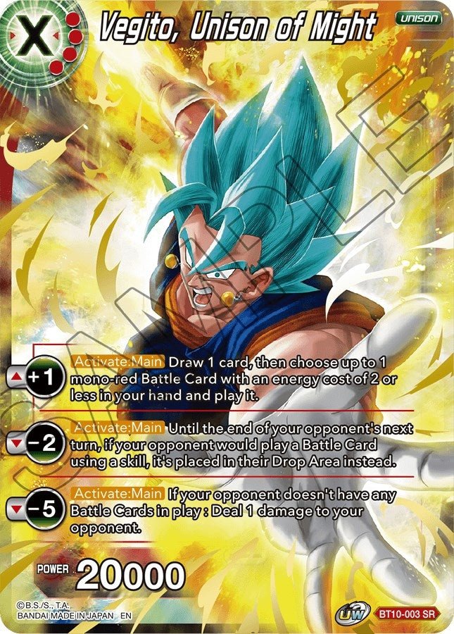 Image for Vegito, Unison of Might (BT10-003) (DBS-B10) - Dragon Ball Super: Masters