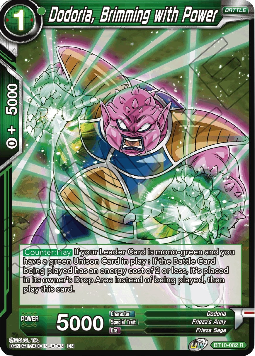 Image for Dodoria, Brimming with Power (BT10-082) (DBS-B10) - Dragon Ball Super: Masters