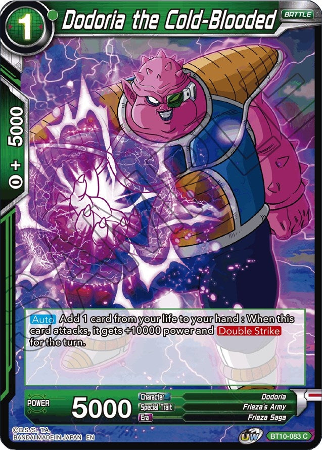 Image for Dodoria the Cold-Blooded (BT10-083) (DBS-B10) - Dragon Ball Super: Masters