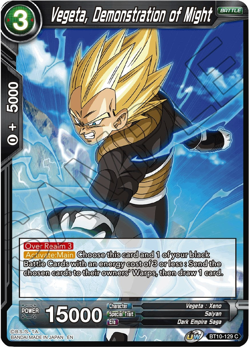 Image for Vegeta, Demonstration of Might (BT10-129) (DBS-B10) - Dragon Ball Super: Masters