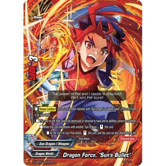 Image for Dragon Force, "Sun's Bullet" (S-UB05/0022EN) (S-UB05) - Future Card BuddyFight
