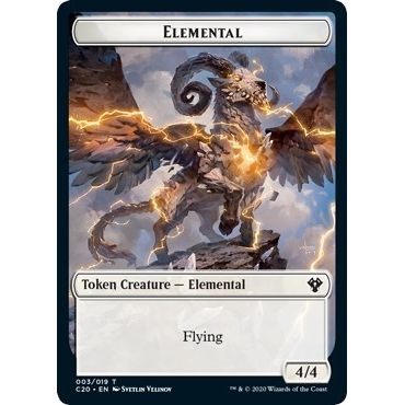Image for Elemental (003) // Soldier Double-Sided Token (3 // 5) (C20) - Magic: The Gathering