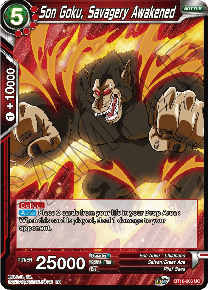 Image for Son Goku, Savagery Awakened (BT10-006) (DBS-B10) - Dragon Ball Super: Masters
