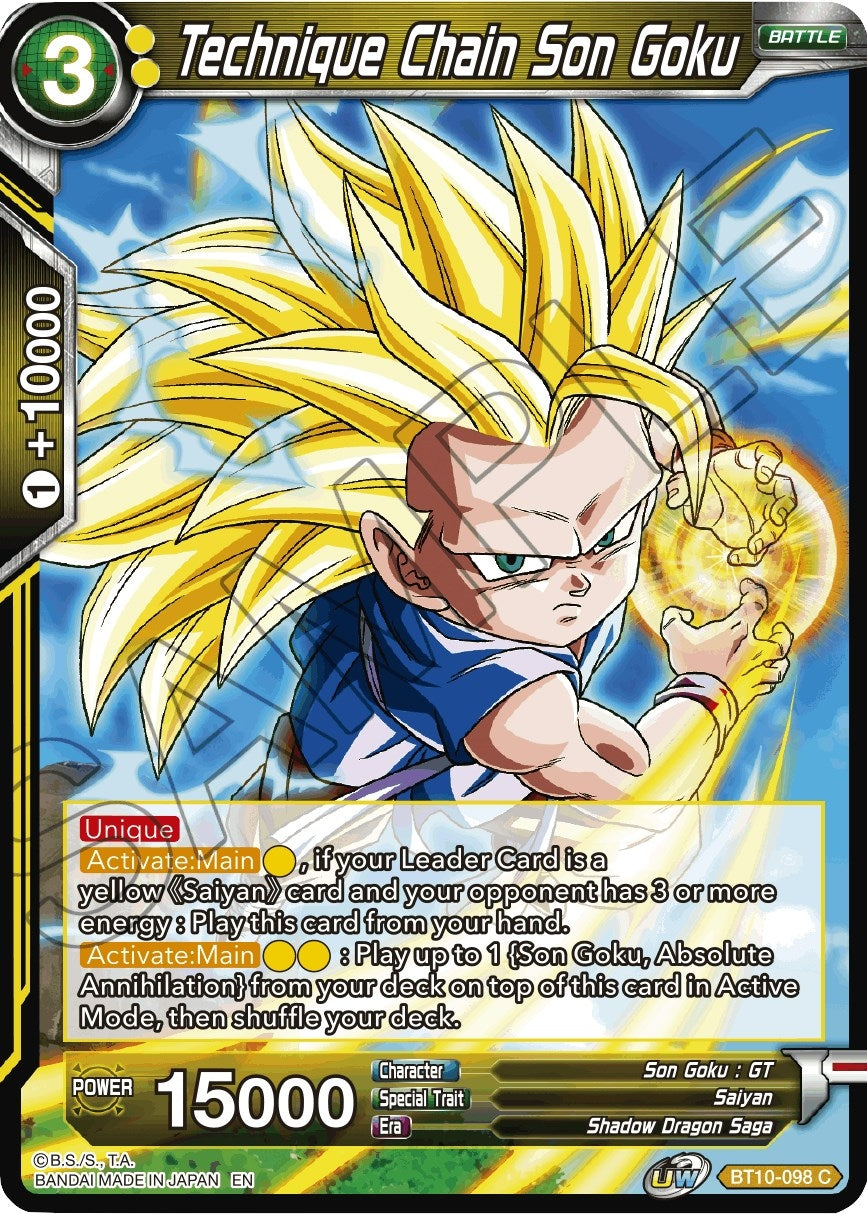 Image for Technique Chain Son Goku (BT10-098) (DBS-B10) - Dragon Ball Super: Masters