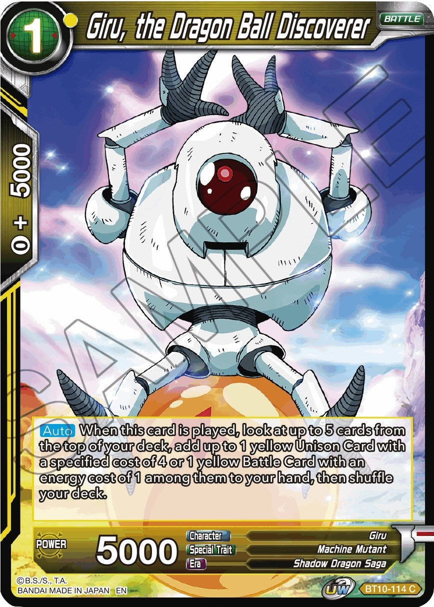 Image for Giru, the Dragon Ball Discoverer (BT10-114) (DBS-B10) - Dragon Ball Super: Masters