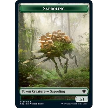 Image for Saproling // Treasure Double-Sided Token (14 // 19) (C20) - Magic: The Gathering