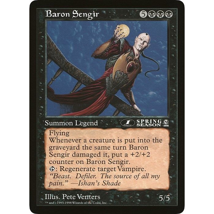Image for Baron Sengir (1st place) (Arena League) (OVER) - Magic: The Gathering