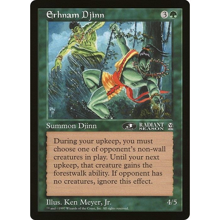 Image for Erhnam Djinn (3rd Place) (Arena League) (OVER) - Magic: The Gathering