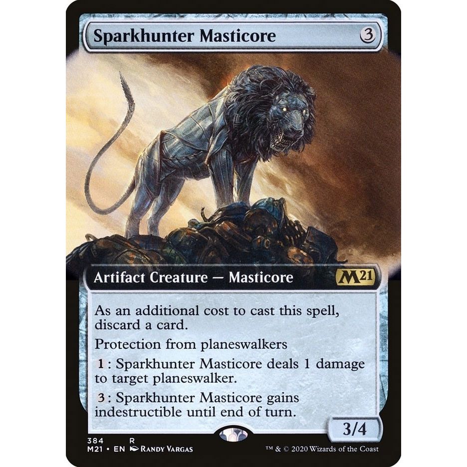 Image for Sparkhunter Masticore (Extended Art) (384) (M21) - Magic: The Gathering