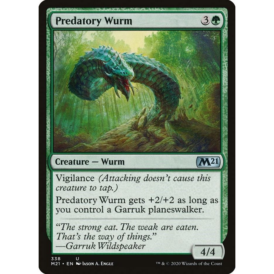 Image for Predatory Wurm (338) (M21) - Magic: The Gathering