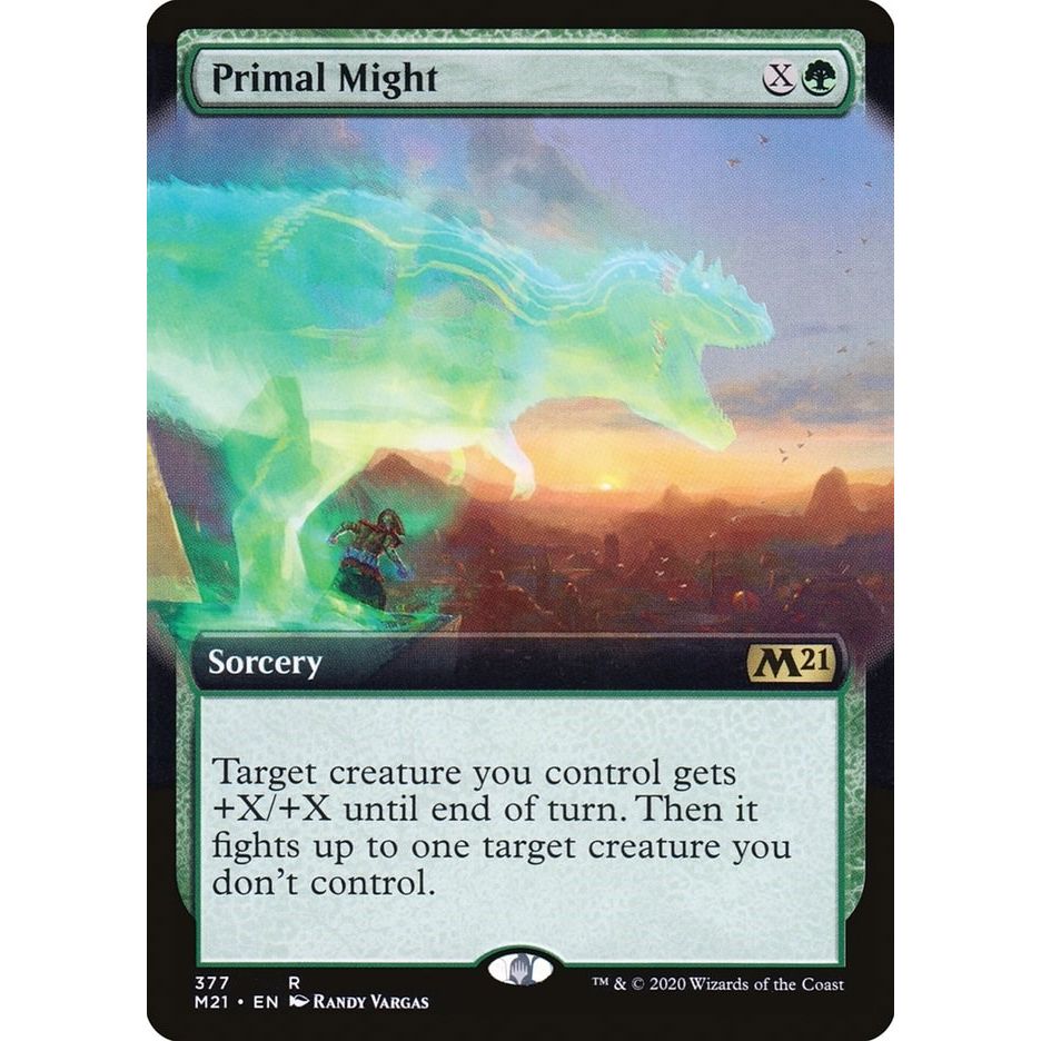 Image for Primal Might (Extended Art) (377) (M21) - Magic: The Gathering