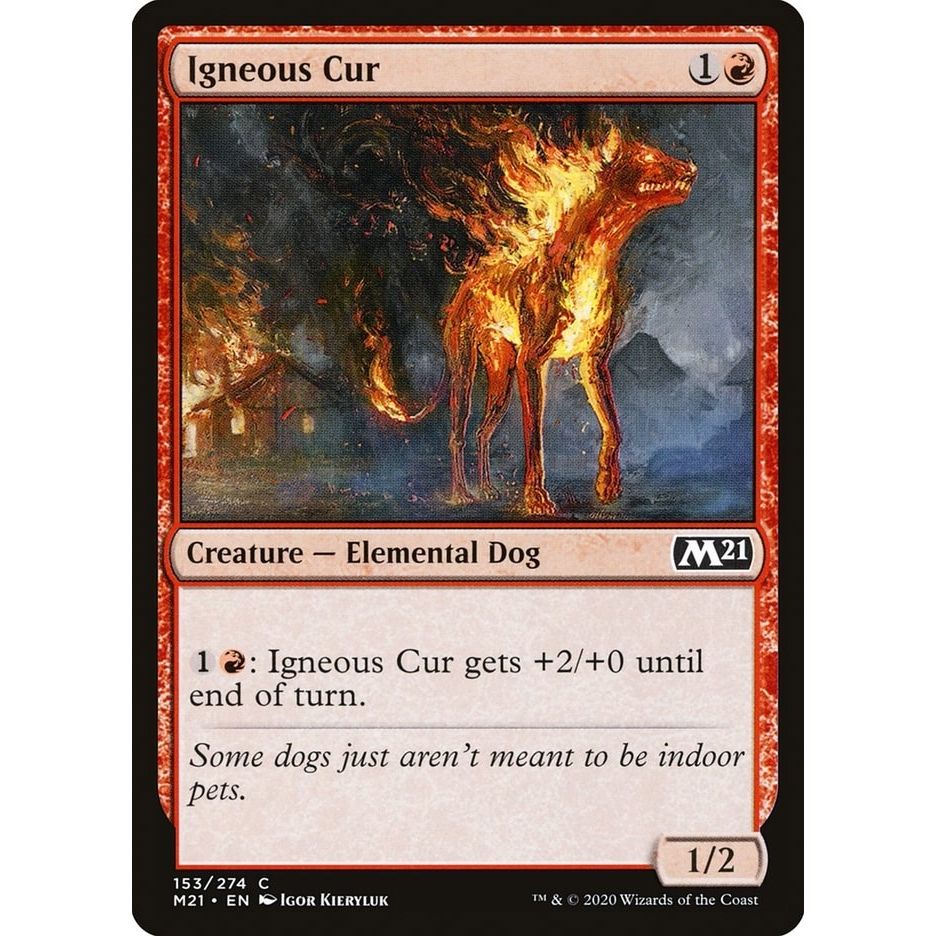 Image for Igneous Cur (153) (M21) - Magic: The Gathering
