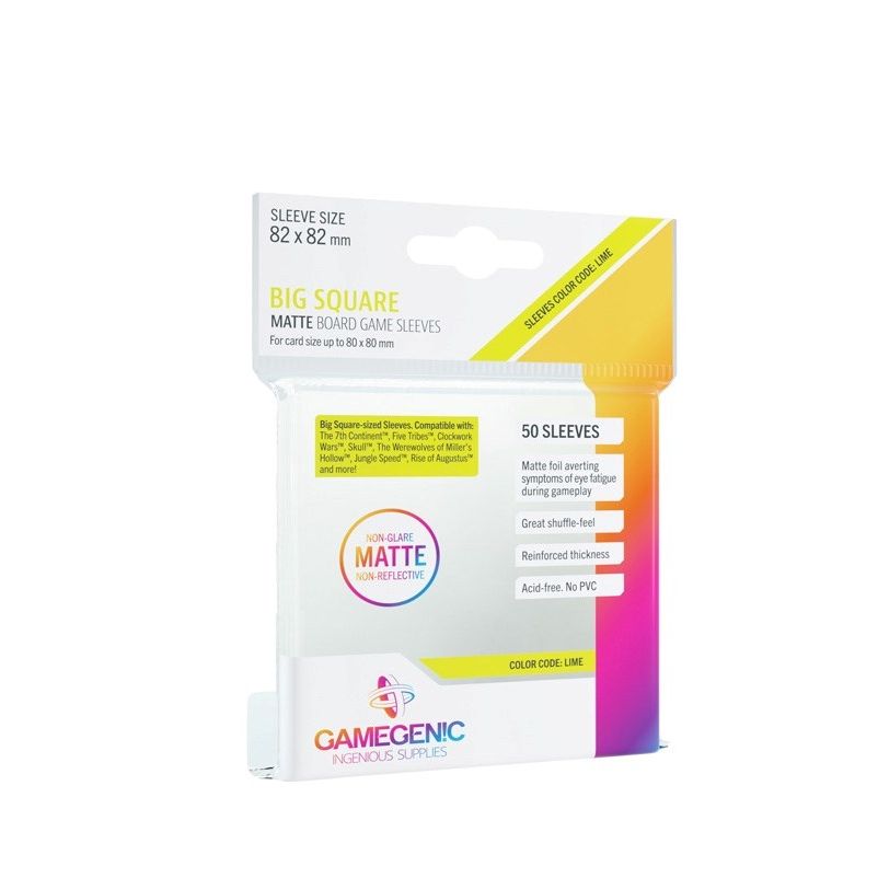 Image for GameGenic Matte Board Game Sleeves - Big Square (50-Pack) - Card Sleeves