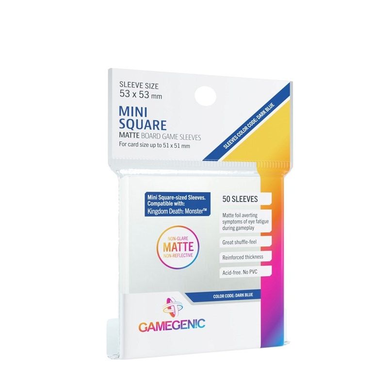 Image for GameGenic Matte Board Game Sleeves - Mini Square (50-Pack) - Card Sleeves