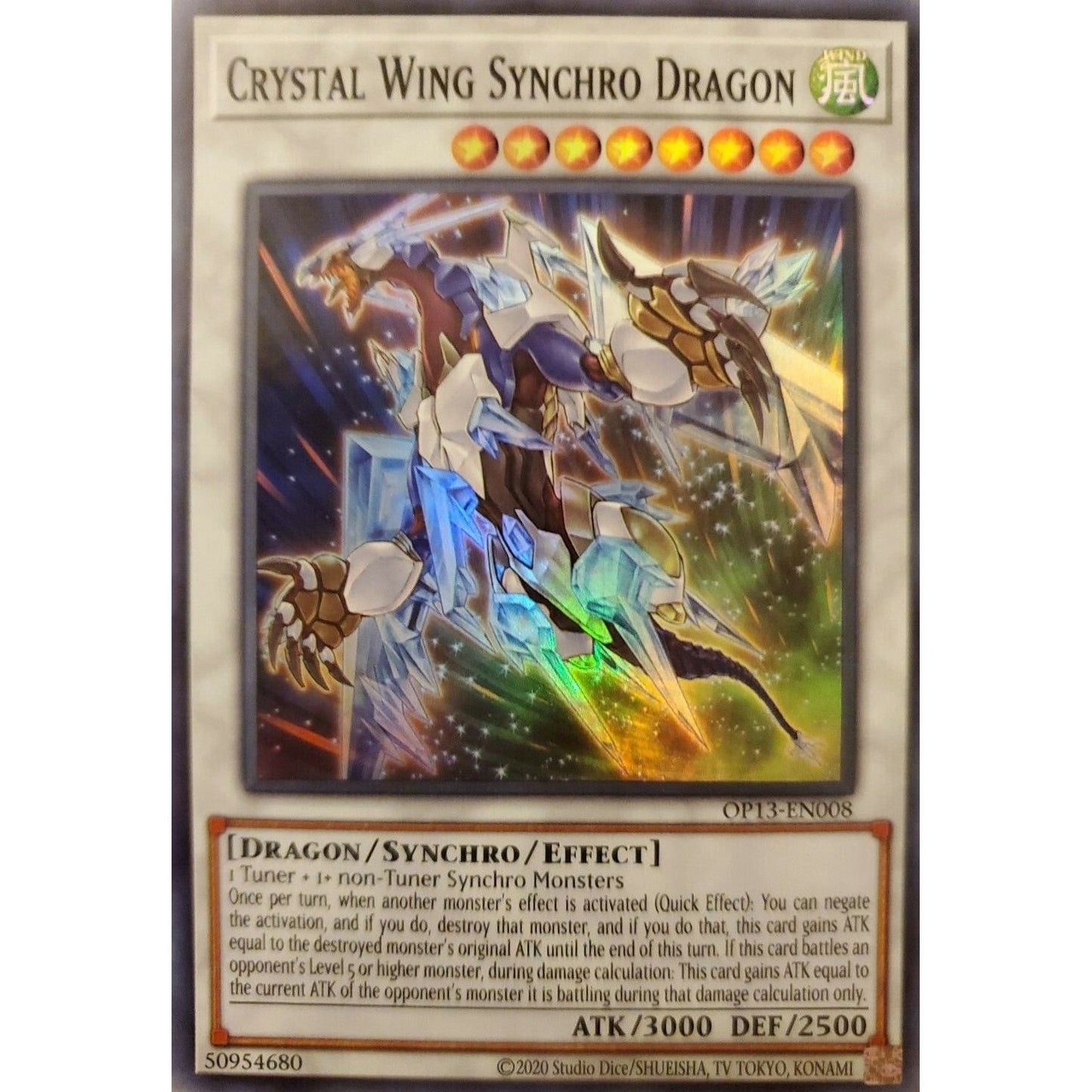 Image for Crystal Wing Synchro Dragon (OP13-EN008) (OP13) - YuGiOh