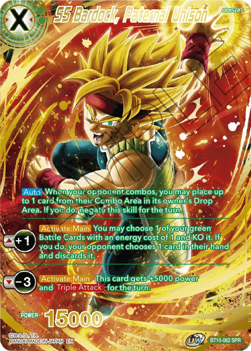 Image for SS Bardock, Paternal Unison (SPR) (BT10-062) (DBS-B10) - Dragon Ball Super: Masters