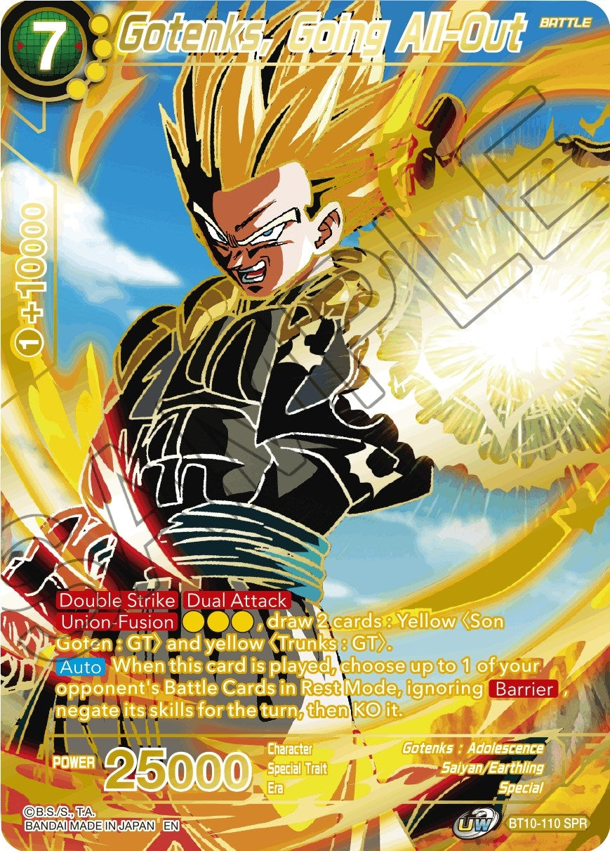 Image for Gotenks, Going All-Out (SPR) (BT10-110) (DBS-B10) - Dragon Ball Super: Masters