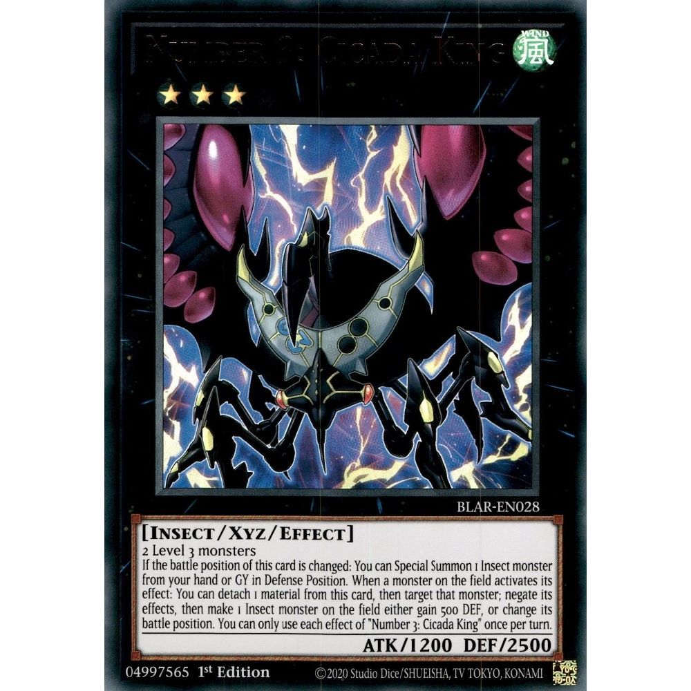 Image for Number 3: Cicada King (BLAR-EN028) (BLAR) - YuGiOh