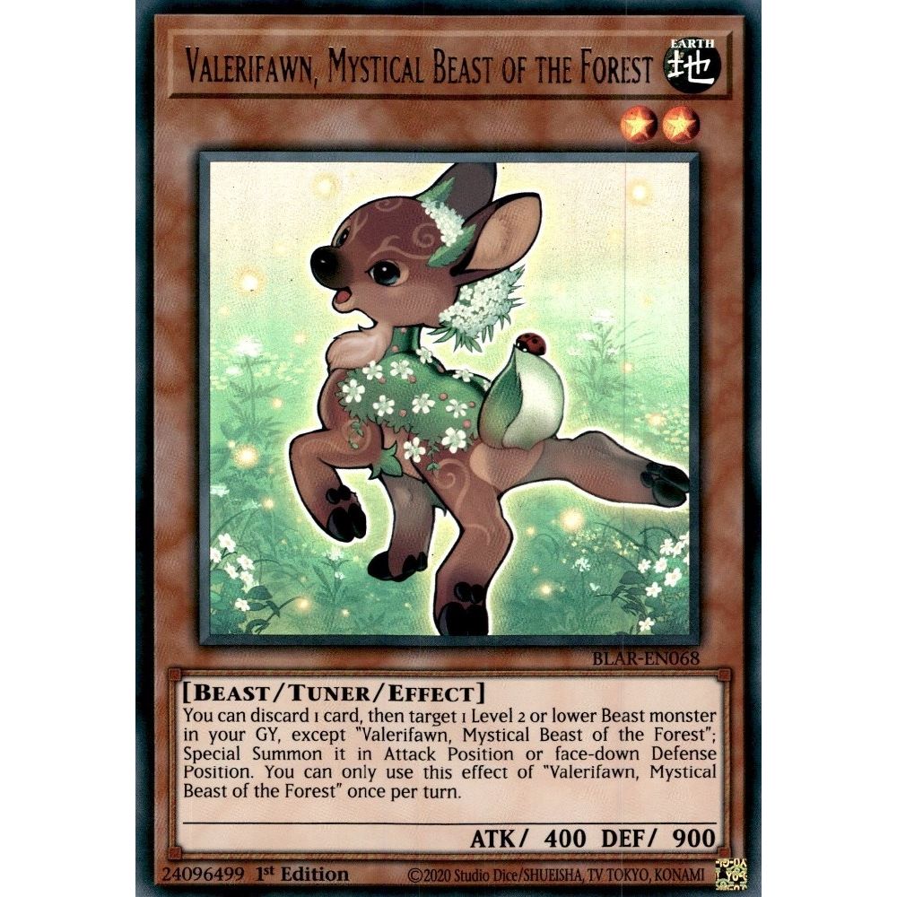 Image for Valerifawn, Mystical Beast of the Forest (BLAR-EN068) (BLAR) - YuGiOh