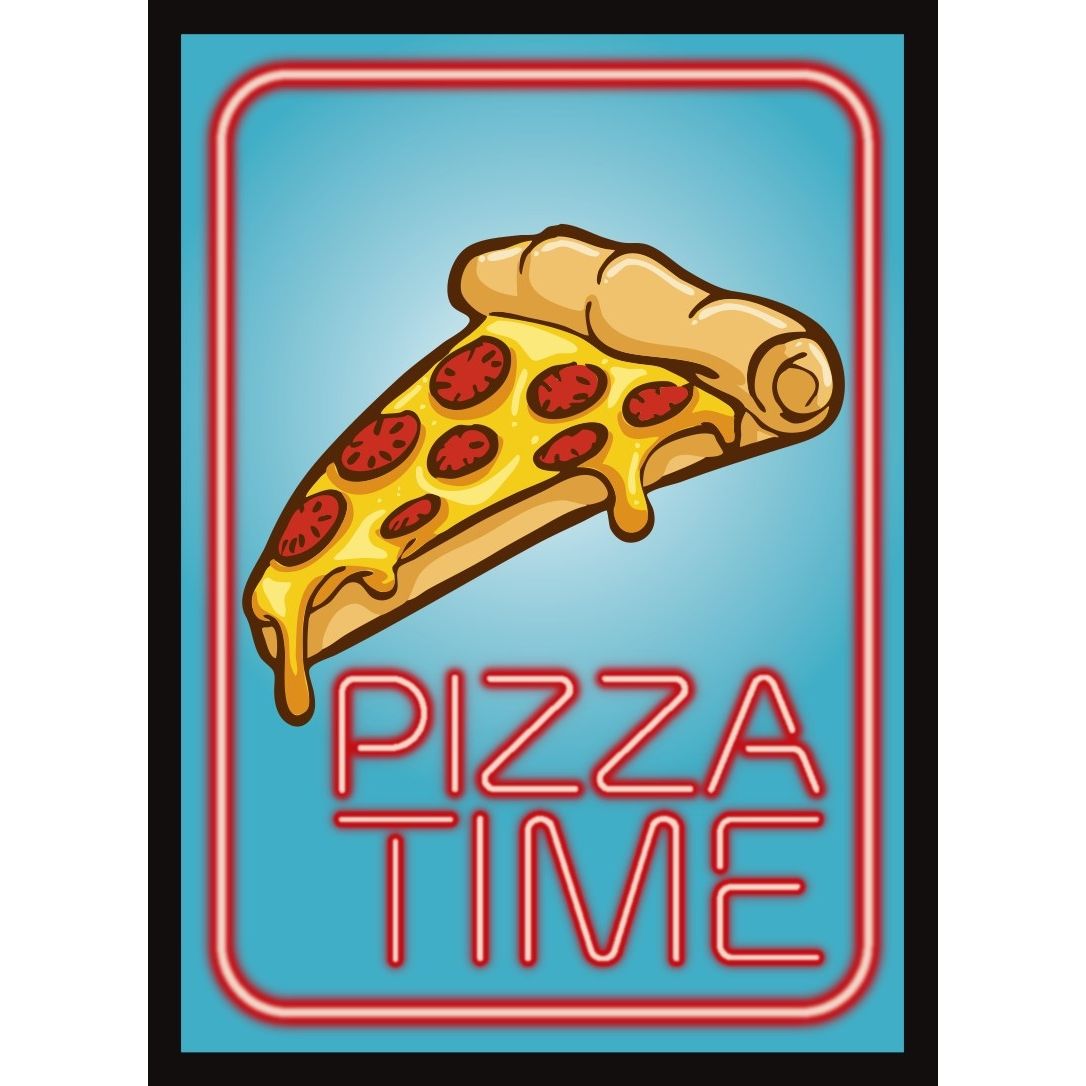 Image for Double Matte Art Sleeve - Pizza Time (50-Pack) - Card Sleeves