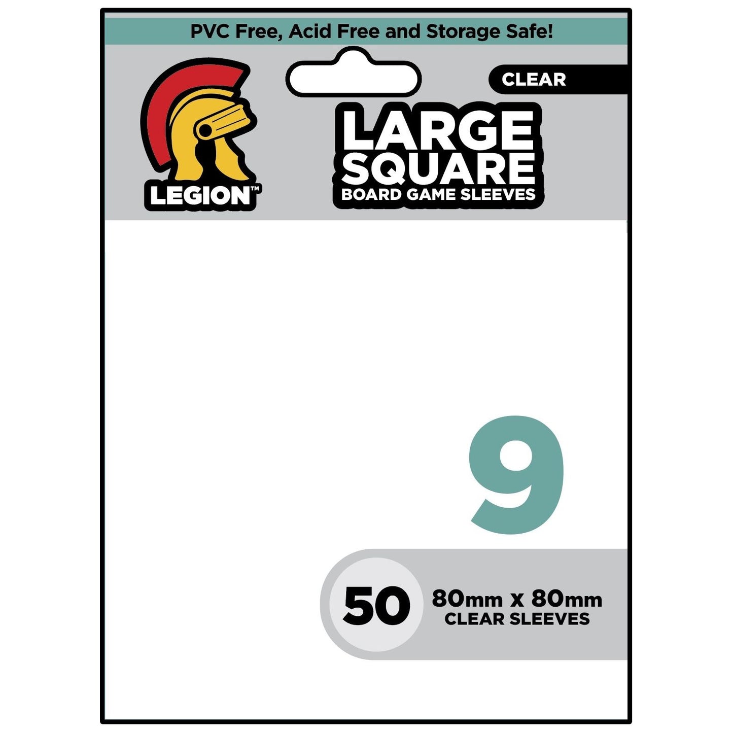 Image for Clear Board Game Sleeves - Large Square (50-Pack) - Card Sleeves