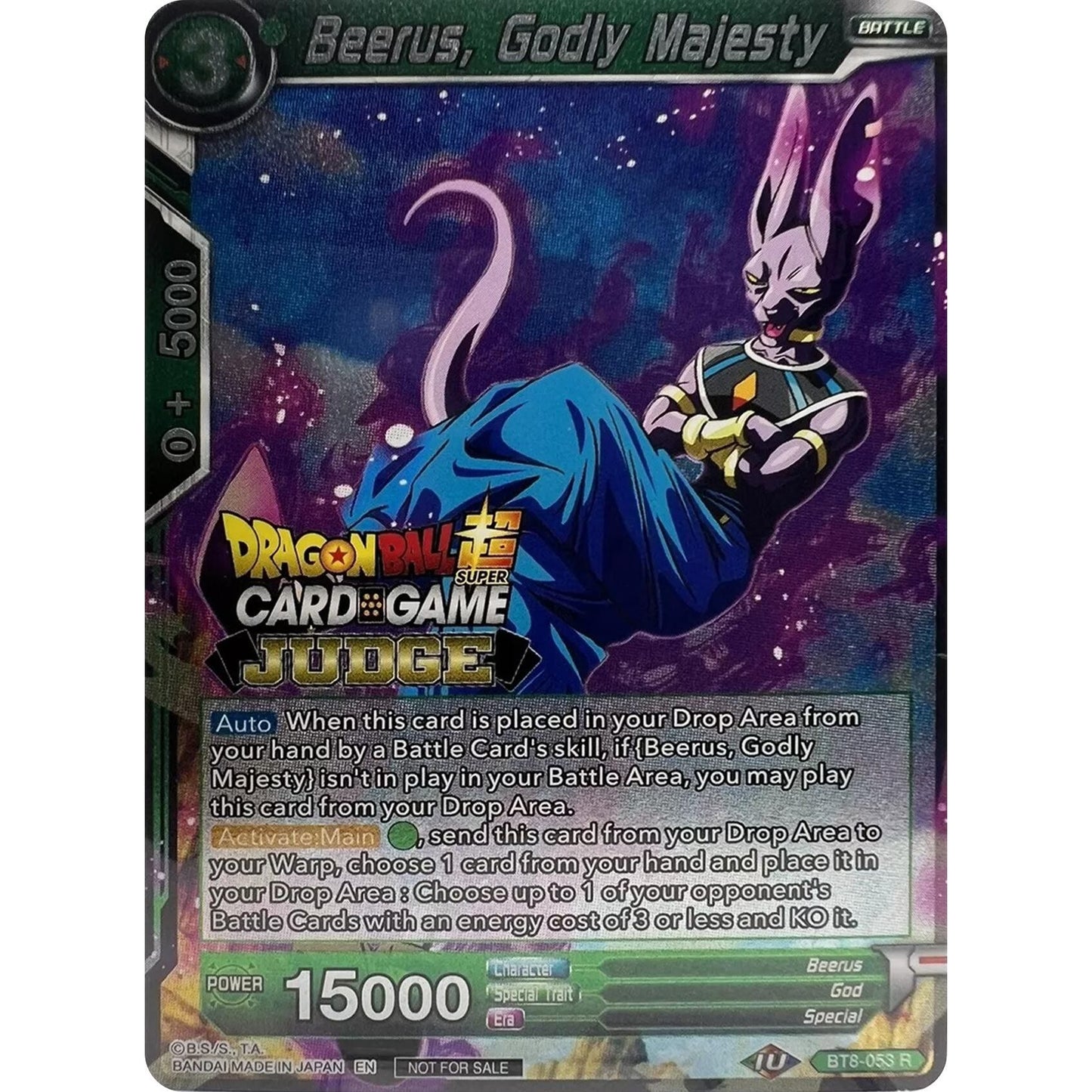 Image for Beerus, Godly Majesty (BT8-053) (JPR) - Dragon Ball Super: Masters
