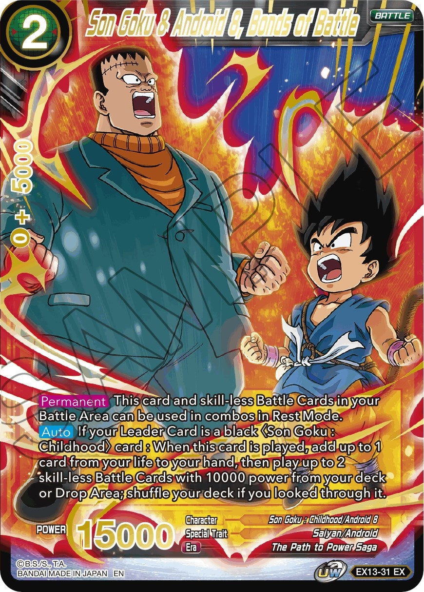 Image for Son Goku & Android 8, Bonds of Battle (EX13-31) (DBS-BE13) - Dragon Ball Super: Masters