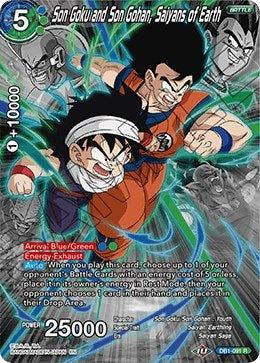 Image for Son Goku and Son Gohan, Saiyans of Earth (Alternate Art) (DB1-091) (DBS-BE13) - Dragon Ball Super: Masters